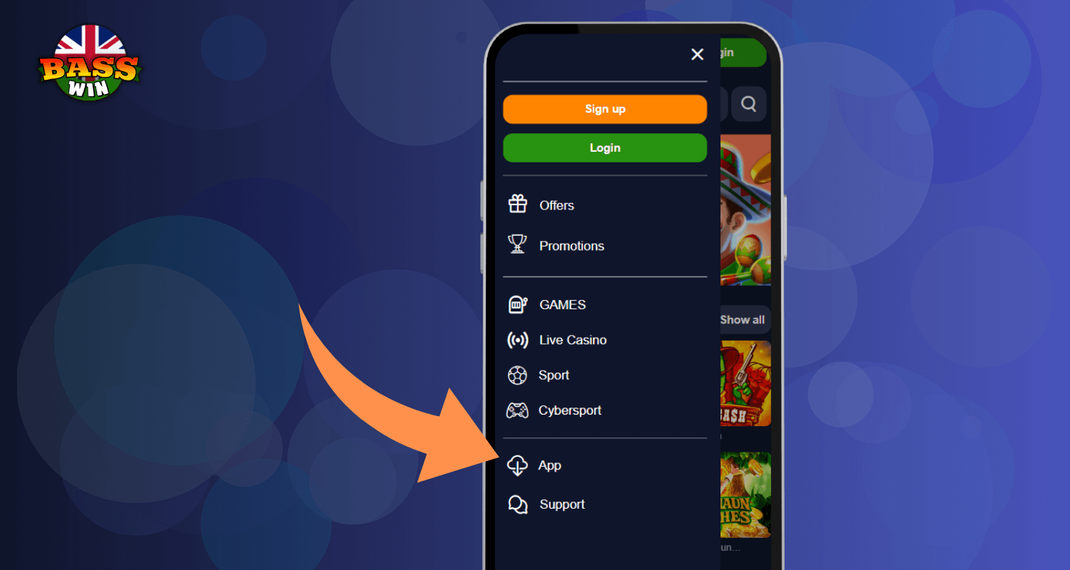 Select the App Download Link from the Menu